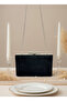 Black Silver Luxury Suede Pearl Handle Women Evening Dress Bag Wedding Engagement Graduation - 7