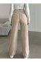 Agnes Cream High Waist Wide Leg Loose Jeans, Women's Stretch Fabric Palazzo Jeansçnrk*3 - 2