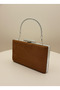 Brown Luxury Suede Chain Handle Women's Evening Dress Bag - 2