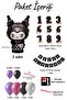 Double Kuromi Birthday Themed Balloon Set 10 Years Old Black Number Mini Kuromi Table Top Balloon Column - 2
