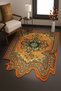 Sdt Beige Themed Woven Base with Traditional Motifs and Wavy Patterns Vintage Decorative Carpet Sdt34 - 2