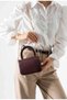 Women's Metal Gold Strap Hand and Shoulder Bag Oil Green - 2