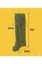 Wellsoft Plush Over-The-Knee Home Socks Long Socks Booties Winter Unisex Khaki - 3