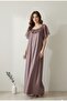 Premium Satin Night Gown with Lace Detailing