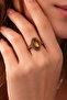 Women's Copper Bracelet Ring Set Zultanite Stone Oval Model Handcuff Antiallergic Bracelet - 6