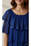 Premium Floral Lace Detailing Short Night Dress - 3