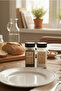 Set of 12 Square Glass Spice Jars with Black Lids and Labels - Spice Jar Set - 3