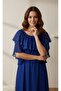 Premium Floral Lace Detailing Short Night Dress - 2