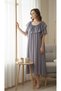 Premium Floral Lace Detailing Short Night Dress - 3