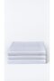Mertim Home Textile White Striped Cotton Satin Single Fitted Sheet Set - 5