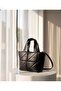 Puffy Geometric Baguette Black Women's Shoulder and Hand Bag - 3