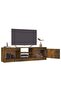 TV Cabinet Smoked Oak 120x30x35.5 cm Engineered Wood - 5