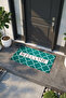 Charm Turquoise Welcome Doormat Outdoor Door Mat Bristle Front Door Mat 2011