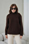 Women's Turtleneck Soft Textured Loose Knit Sweater 8698Sw - 4