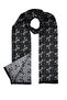 Black Patterned Scarf - 2