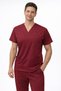 Unisex Burgundy Medical Uniform Set – Flexible Fabric, V-Neck, Nurse & Doctor Uniform with Pockets - 3