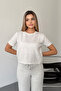 Women's Short Sleeve 3-Thread Basic Sweatshirt Gray - Ms0001429
