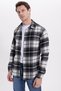 Men's Slim Fit slim fit checkered winter lumberjack shirt - 2