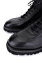 Men's Genuine Leather Black Casual Boots - 3