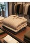 Old Money Style Polo V-Neck Hair Knit Oversized Knitwear Sweater - 7