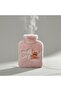 Pink Plush Hot Water Bag with Happy Robot Figure 1 Lt - Soft Cover, Long-Lasting Thermal Water Bag - 3
