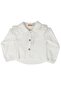 Girl's White Green Muslim Pants and Collar 2-Piece Set - 2