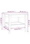 Coffee Table 45x45x40 cm Solid Wood Pine - 3