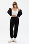Women's 3 Thread Cotton Inside-Lined Elasticated Leggings - 2