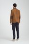 Racinos Men's Beige Thick Velvet Fabric Elbow Slim Fit Slim Fit Sports Blazer Jacket - 8