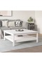 Coffee Table White 100x100x40 cm Solid Wood Pine - 2