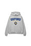 Oxford University Printed Oversize Unisex Light Gray Hoodie