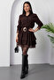Shirt Collar Lace Detailed Tiered Dress GRS3858 - 2