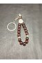Special Brown Color Glass 15-Piece Rosary Keychain - 3