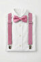 Children's Pink Adjustable Suspender Bow Tie Set - April 23, October 29, November 10 Show - 2