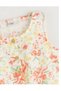 Lcw Kids Ecru Crew Neck Floral Girls' Jumpsuit - 4