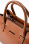 100% Genuine Leather Women's Tan Hand and Shoulder Bag - Handmade Italian Style Crossbody Model - 5