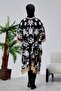 Beard Patterned Tassel Tricot Poncho - 7