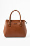 100% Genuine Leather Women's Tan Hand and Shoulder Bag - Handmade Italian Style Crossbody Model