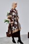 Beard Patterned Tassel Tricot Poncho - 5