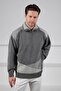 Smoked Turtleneck Zippered Colorful 100% Lamb Wool Men's Knitwear Sweater - 5