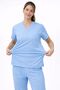 UNISEX Blue Medical Scrub Set – Stretchy Fabric, V-Neck, Pocketed Nurse & Doctor Uniform - 3