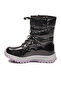 24081 F Non-Slip Cold Resistant Black Lilac Girls' Boots - 4