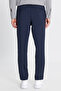 Men's Navy Blue Slim Fit Slim Fit Tie Waist Side Pocket Trousers - 5