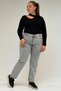 9125-6 Plus Size Boyfriend Jeans - Snow Wash Gray - 4