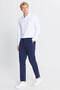 Men's Navy Blue Cotton Slim Fit Slim Fit Side Pocket Casual Stretchable Trousers - 3