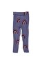 Girl's Purple Wonderful Written Rainbow Ribbed Tights 2-Piece Set - 3