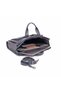 100% Genuine Leather Unisex Sports Briefcase with Shoulder Strap and Laptop Compartment - 4