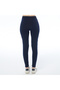 Women's Leggings with Lace Detail on the Legs, Knitted Navy Blue Leggings (Available in Plus Size) - 3