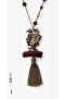 Bird Patterned Stone Chain Necklace Zra Brand Model Necklace - 3