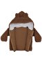 Unisex Brown Plush Hooded Cardigan Double Set - 3